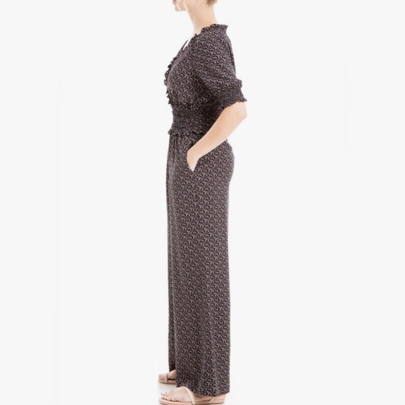 Max Studio short sleeve wide leg jumpsuit - Picture 3 of 3